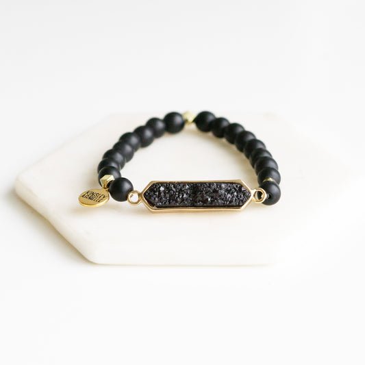 Adelaide Collection - Raven Quartz Bracelet