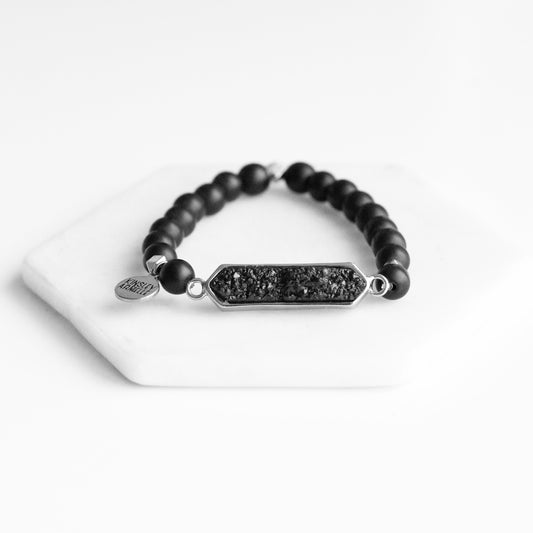 Adelaide Collection - Silver Raven Quartz Bracelet