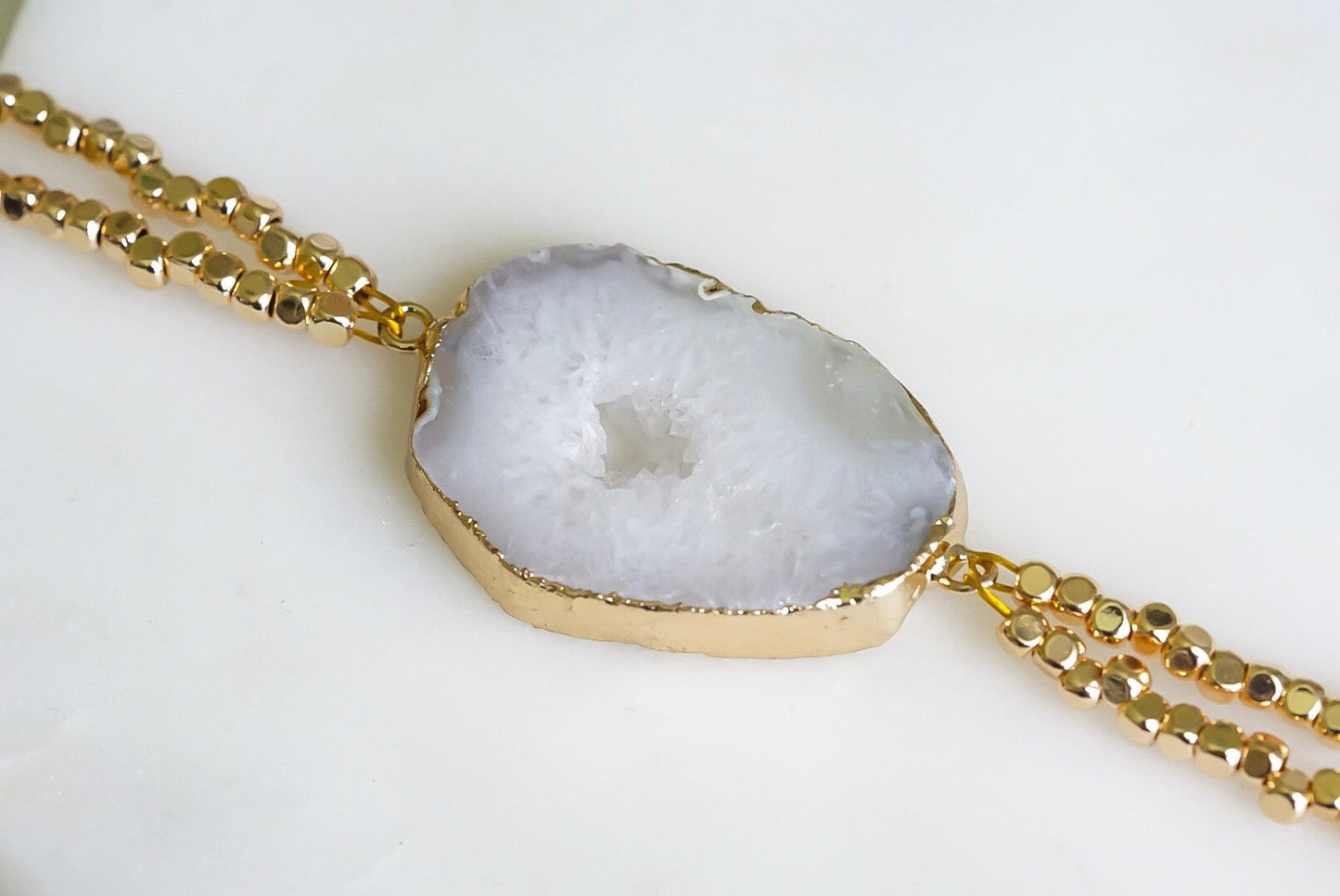 Agate Collection - Gold Crush Bracelet