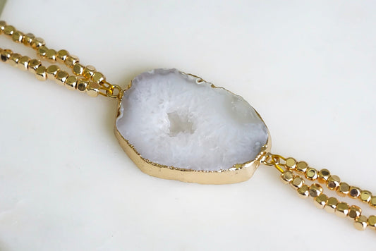 Agate Collection - Gold Crush Bracelet