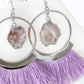 Agate Collection - Silver Royal Fringe Earrings