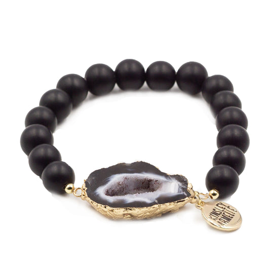 Agate Collection - Coal Bracelet