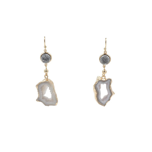 Agate Collection - Stormy Drop Earrings